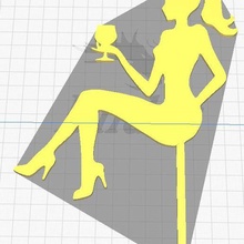 torta toppers seduto donna tazza ragazza sedersi seduta 3d print model - Mito3D