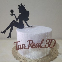 torta toppers seduto donna sedersi tazza ragazza seduta 3d print model - Mito3D