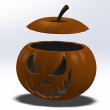 calabaza infastidito arte Halloween Miedo 3d print model - Mito3D