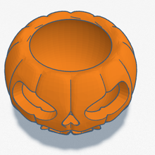 calabaza Halloween mode MIEDO effrayer noche maceta vela 3d print model - Mito3D