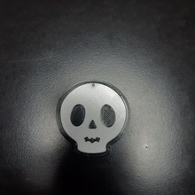 calaca art halloween skull keychain keyring 3d print model - Mito3D