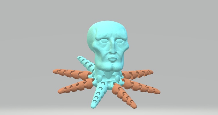 calamardo guapo pulpo juego patricio nickelodeon caricaturas beto esponja curiosidades 3d print model - Mito3D