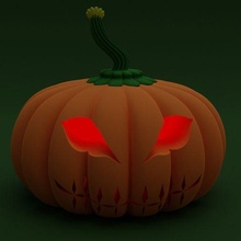 calampara lamp pumpkin halloween 3d print model - Mito3D