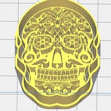 calavera día muerto cortador sello agudo afilado galletas cráneo 3d print model - Mito3D