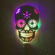 calavera crâne de la lumière art l'ambiance décoration fête d'halloween led bande mexicain 3d print model - Mito3D