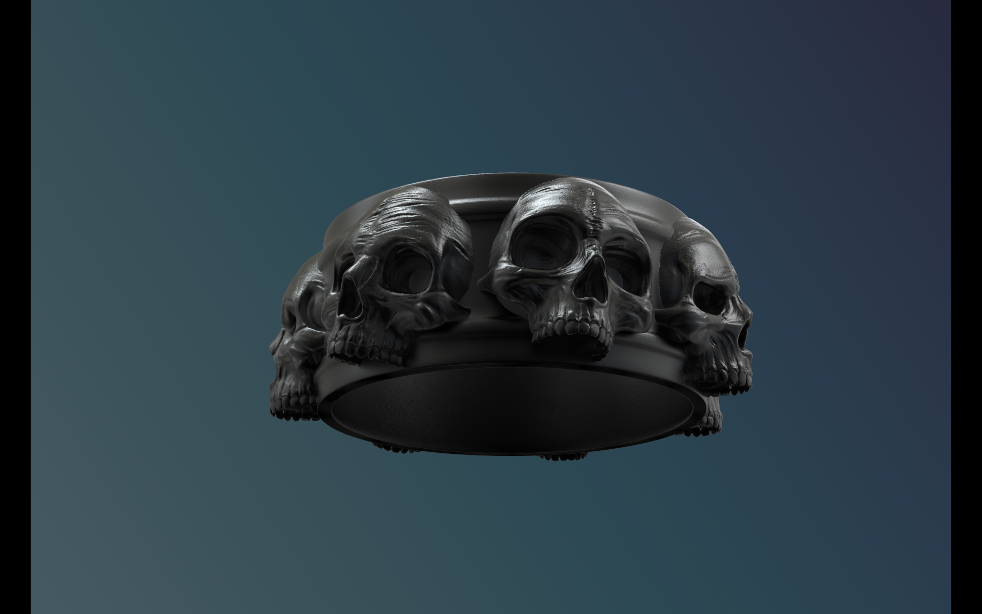 calaveras anillo joyería joya cráneo 3D print model - Mito3D