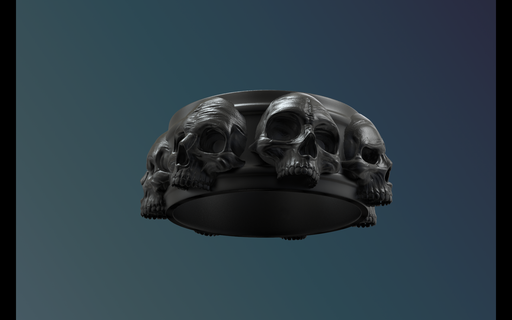 calaveras anillo joyería joya cráneo 3d print model - Mito3D