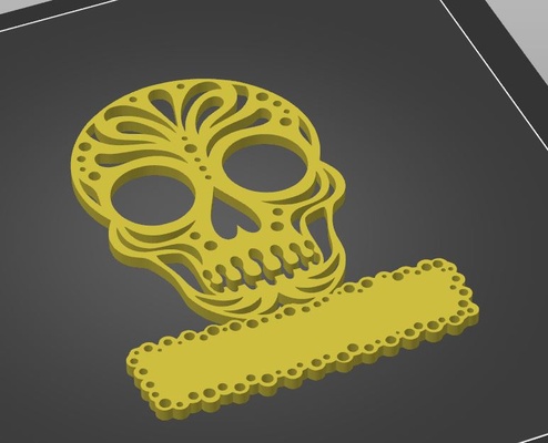 calaverita shredded paper art day of dead skulls altar halloween 3d print model - Mito3D