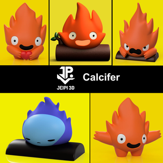 calcifer chibi anime pack chiby studio ghibli toy character demon fire 3d print model - Mito3D
