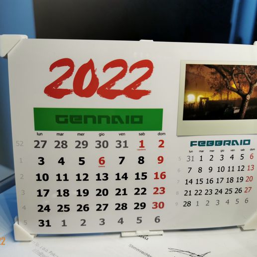 calendar support tool 3D print model - Mito3D