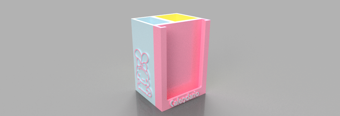calendario 3 partes casa organizador cinnamoroll sanrio 3d print model - Mito3D