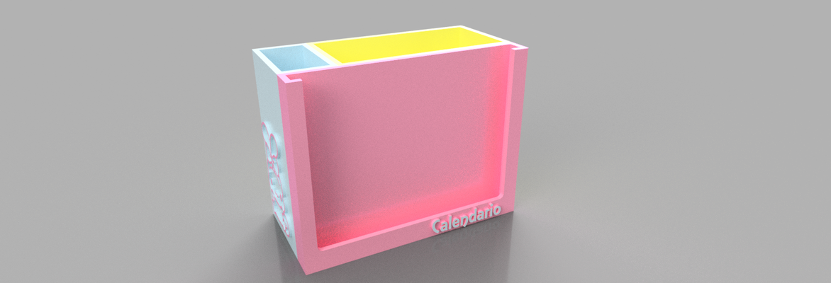 calendario 3 partes m s ancho hogar casa organizador lapicero mini sanrio cinnamoroll 3d print model - Mito3D