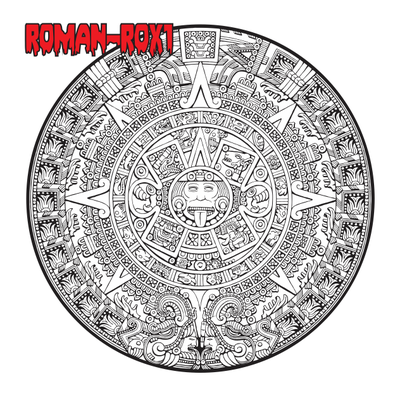 calendario azteca vector láser arte vinilo cnc deco 3d print model - Mito3D