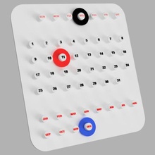 calendario casa arredamento gadget appendiabiti 3d print model - Mito3D