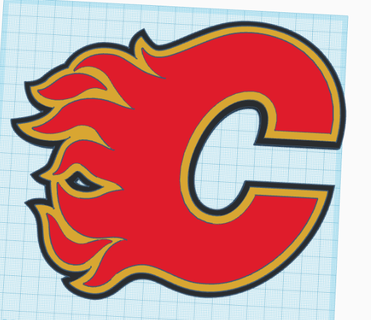 Calgary Flammen Plakette Eishockey nhl Kanada alberta kanadisch Eis 3d print model - Mito3D
