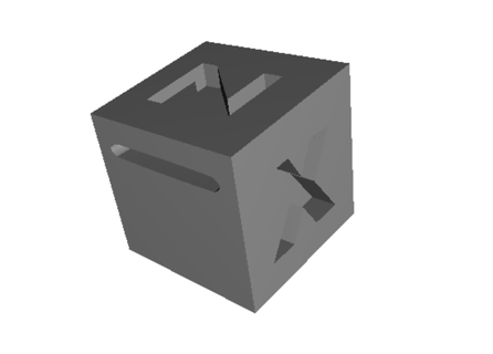 calibração cubo 3d print model - Mito3D