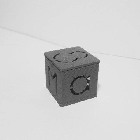 Kalibrierung cube-Geschenk gadget magigoo brand name Spielzeug 3D print model - Mito3D