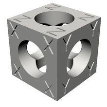 calibrazione cubo modello 3 attrezzo stampante 3d stampa resina applicabile casting resine 3d print model - Mito3D