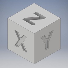 calibration cube xyz printer tool x y z 3d test precision focuses axis adjustment material 3d print model - Mito3D