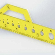 calibration ruler hole size checker 3d printing shrinkage part test 3d_printer_accessories 3d print model - Mito3D