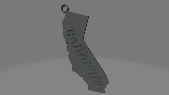 california keychain cali keys usa america united states state souvenir american los angeles san diego jose francisco 3d print model - Mito3D
