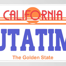 Californie brevet temps Licence assiette 3d print model - Mito3D