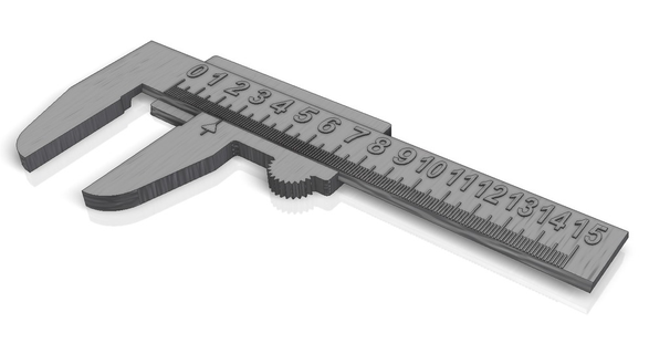 calibro utensili 100mm 150mm pinze divertimento geometrico maneggevole mano mesure misurazione metrico attrezzo cassetta degli attrezzi utile Fai 3d print model - Mito3D