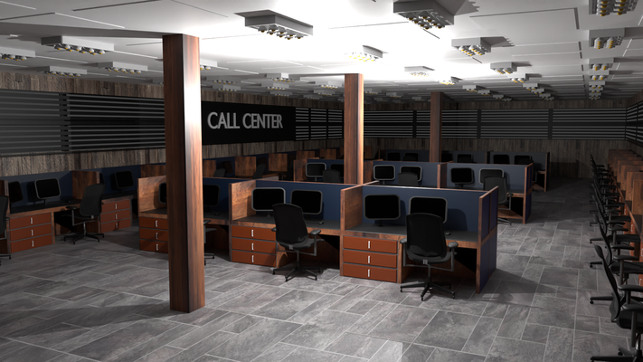 call center interior office equipment gadget gadgets workplaces vray 3dmax table cabinet electronic furniture conference chairs 3d print model - Mito3D
