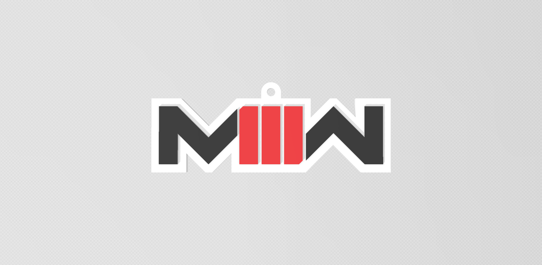 call duty mw3 logo keychain 3D print model - Mito3D