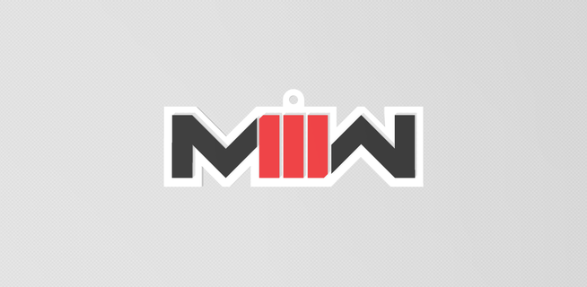 llamada deber mw3 logo llavero 3d print model - Mito3D