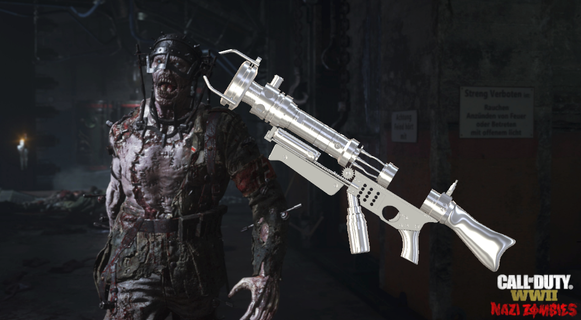 appel devoir ww2 morts vivants tesla fusil merveille arme soutenir cosplay 3d print model - Mito3D