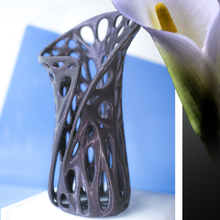 calla lily flower vase pencil holder voronoi organic nature inspired pen low poly 3d print model - Mito3D