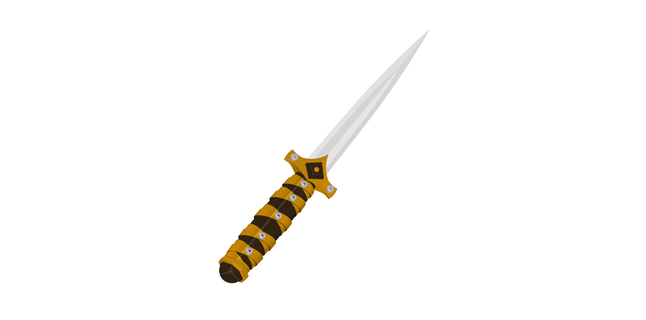 callisto livia narrow lattice dagger replica cc3d xena sword warrior princess gabrielle sai swords 3d print model - Mito3D