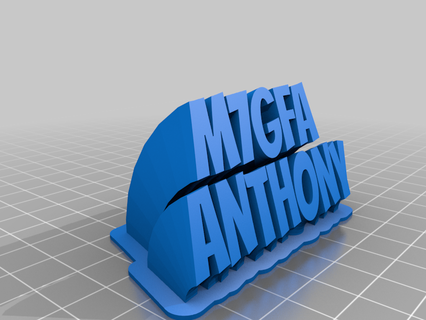 callsign stand customized office 3d print model - Mito3D