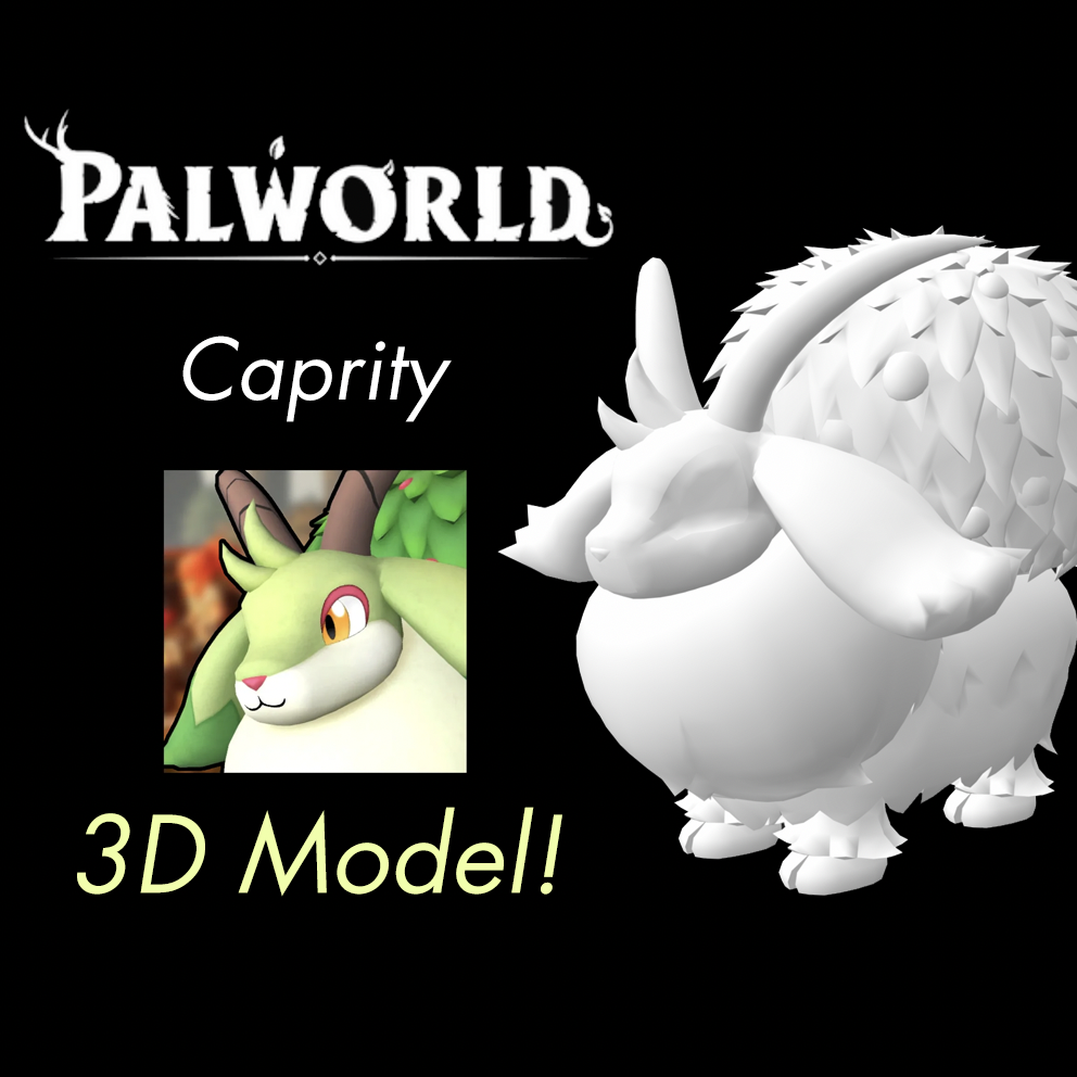 calprity 3d model - palworld pal world game pokemon xbox 3D print model - Mito3D
