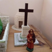 calvary santon 7cm game cross decor model camargue miniature provence religion 3d print model - Mito3D
