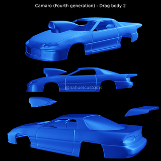 camaro fourth generation - drag body 2 car 99 2000 2001 1999 98 1998 rc r c slot custom diecast model kit hot rod gasser racing 3d print model - Mito3D