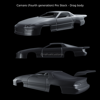 camaro fourth generation pro stock - drag body car 99 2000 2001 1999 98 1998 rc r c slot custom diecast model kit hot rod gasser racing 3d print model - Mito3D
