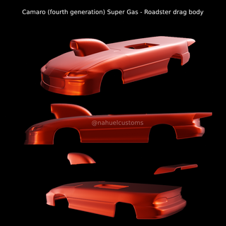 camaro fourth generation super gas - roadster drag body car 99 2000 2001 1999 98 1998 rc r c slot custom diecast model kit hot rod gasser racing 3d print model - Mito3D