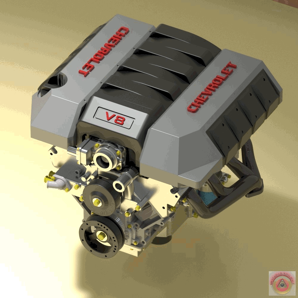 camaro ss v8 - engine chevrolet corvette ls lt dodge cadillac general motors chevy challenger srt ls2 pontiac gmc buick t6070 t56 3D print model - Mito3D