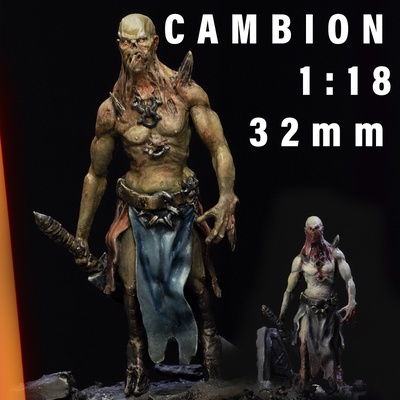 cambion brute 28 32mm & 1 18 scale game rgp demon wargame tabletop 28mm heroic sword scenic base statuette display sculpture 3d print model - Mito3D