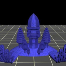 Kambodschanischen Stil Struktur inspiriert von angkor wat Architektur Gebäude-Strukturen 3d print model - Mito3D