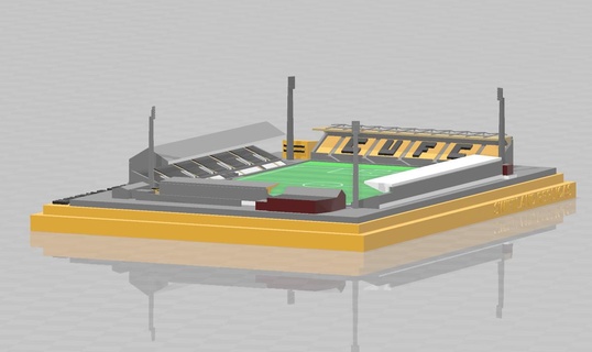 cambridge united - abbey stadium estadio stadion football soccer futebol england league1 road 3d print model - Mito3D
