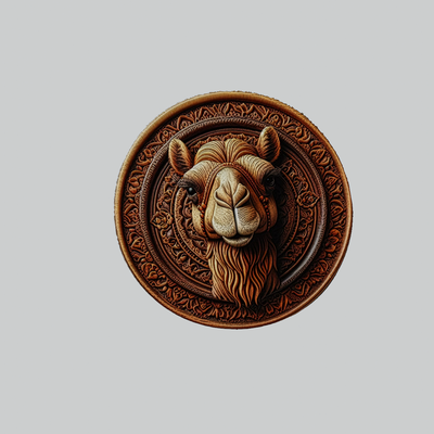 camello animal medallón arte colgante pendiente oso gato pollo vaca cocodrilo ciervo 3d print model - Mito3D