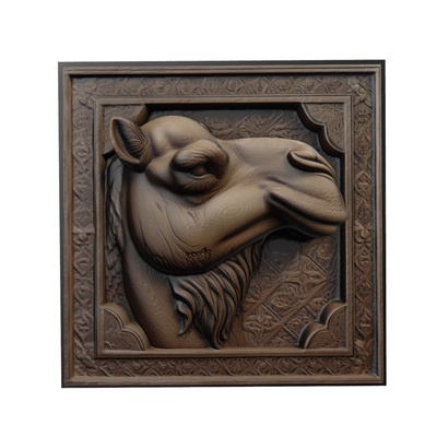 camelo animal alívio arte animais yeggi mito3d fracasso google pingentes medalhão relief wall art parede 3d print model - Mito3D