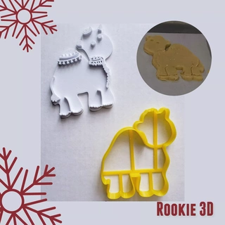 camel cookie cutter stamp seal christmas jesus jose maria 3d print model - Mito3D