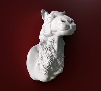 camel head wall mount animal safari statue sculpture decor 3d print model - Mito3D