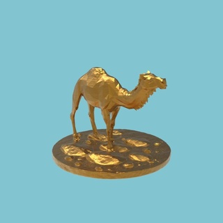 camel low poly art animal decor decoration 3d print model - Mito3D