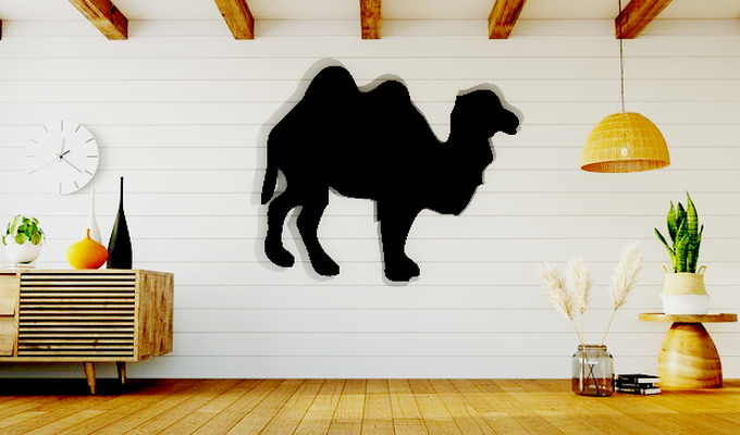 camelo parede arte 3d print model - Mito3D