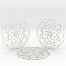 camellia coasters home 3d print model - Mito3D